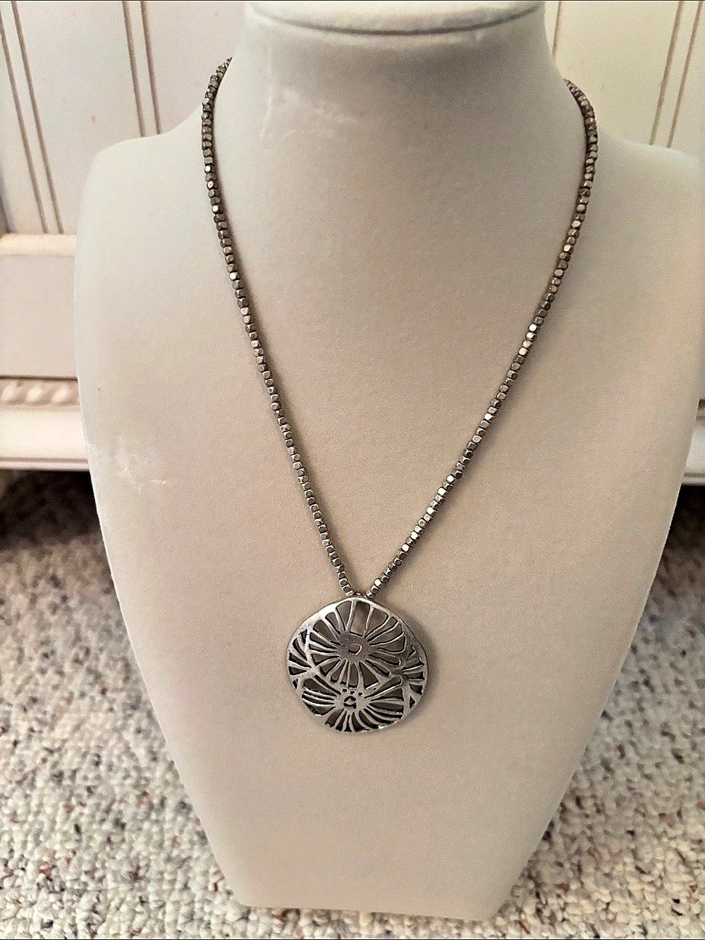 Kenneth Cole Silver-Tone Pendant Necklace